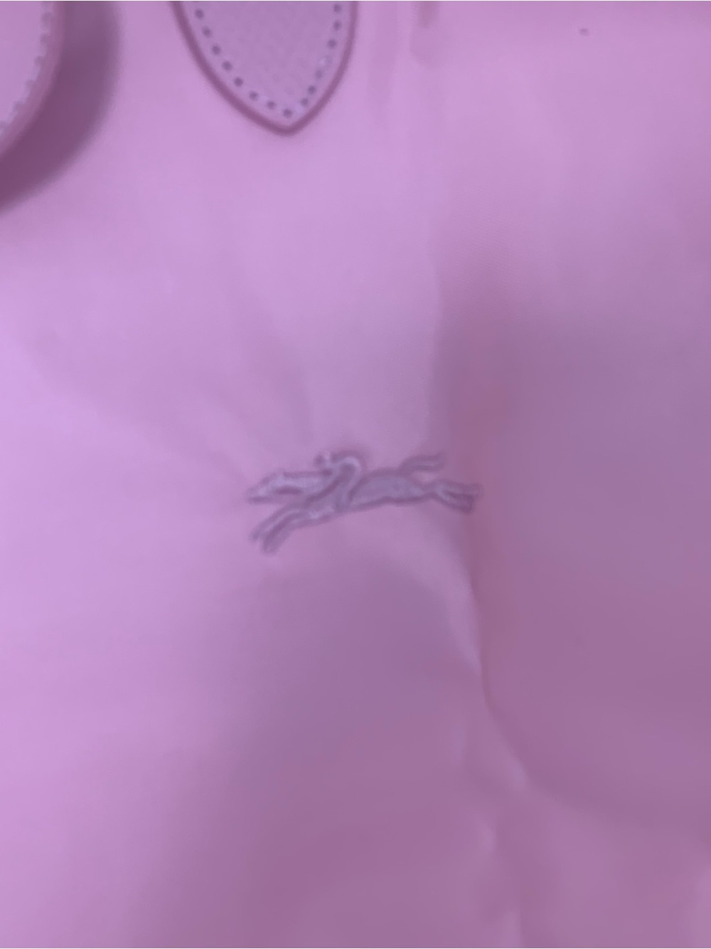 Longchamp Pink Nylon Tote with Leather Trim - Picture 4 of 9